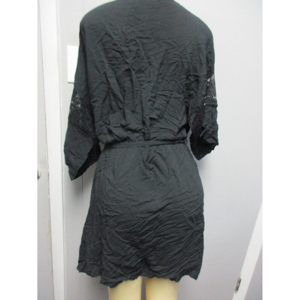 Adore Me Women's Desirae Robe Black Size Small New !!! - Picture 2 of 2